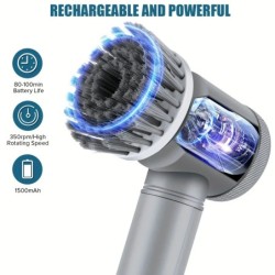 Scrubber electric Spin Scrubber fără fir cu 6 capete de perie înlocuibile Perie de curățare electrică Instrumente de curățare