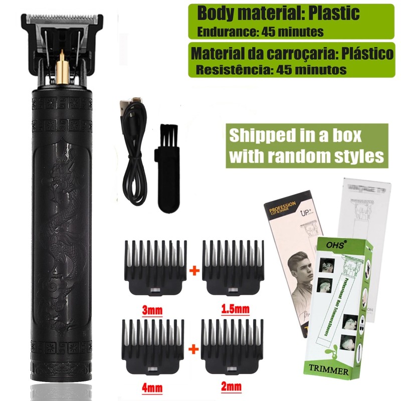 Mașină electrică de tuns fără fir Vintage T9 Trimmer profesional pentru frizer pentru bărbați Aparat de tuns Brichetă pentru bar