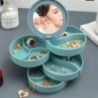 1 buc Suport pentru bijuterii albastru/roz Tavă de afișare Cutie de depozitare bijuterii Suport rotativ din plastic cu mai multe