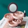 1 buc Suport pentru bijuterii albastru/roz Tavă de afișare Cutie de depozitare bijuterii Suport rotativ din plastic cu mai multe