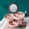 1 buc Suport pentru bijuterii albastru/roz Tavă de afișare Cutie de depozitare bijuterii Suport rotativ din plastic cu mai multe