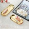 Tavă de depozitare bijuterii europene din oțel inoxidabil pentru depozitare cosmetică din metal, prăjitură ovală, tavă pentru de