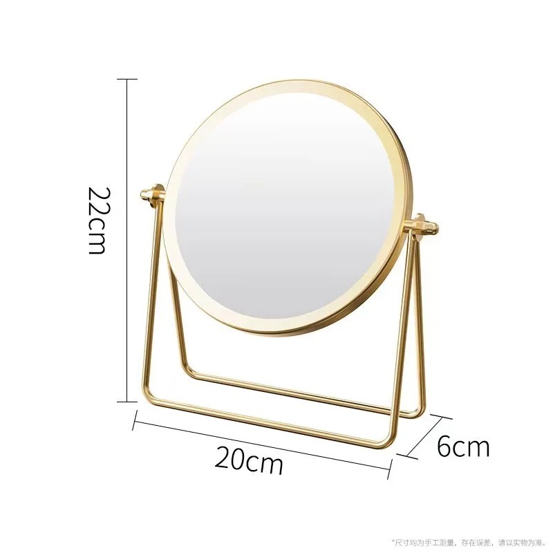 Rotire la 360 de grade Oglindă de birou Textura pentru oglindă de machiaj Oglindă de fier creativă Sens puternic de stil
