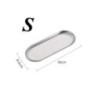 Tavă de depozitare bijuterii europene din oțel inoxidabil pentru depozitare cosmetică din metal, prăjitură ovală, tavă pentru de