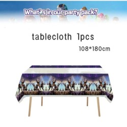 Joc de împușcături Fortnition Decor pentru petrecere de aniversare Desene animat Alpaca Llama farfurie Față de masă Baby Shower 