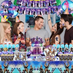 Joc de împușcături Fortnition Decor pentru petrecere de aniversare Desene animat Alpaca Llama farfurie Față de masă Baby Shower 