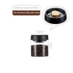 Boabe de cafea Rezervor etanșat în vid din sticlă transparentă Borcane de depozitare a alimentelor de uz casnic, rezistent la um