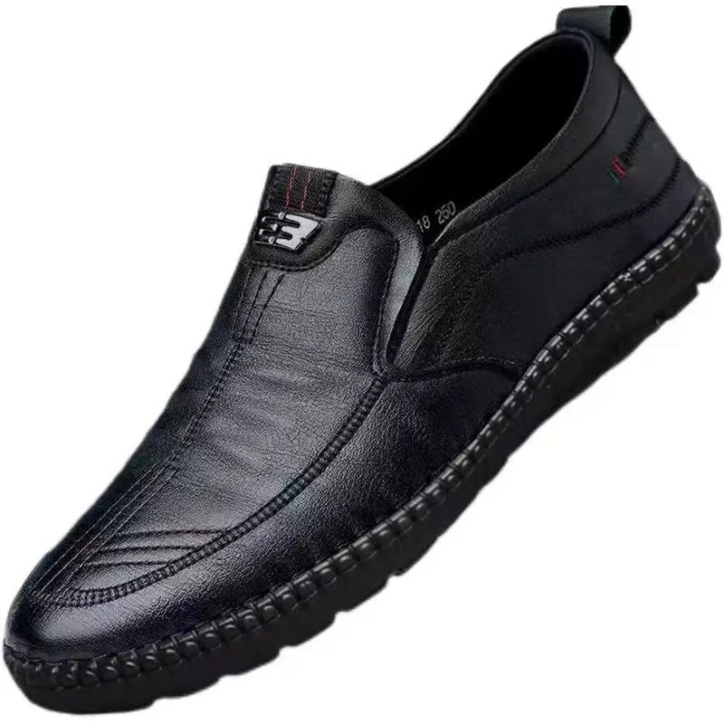 Mocasini din piele pentru bărbați Pantofi de mers anti-alunecare, respirabili, în aer liber, pantofi casual pentru bărbați, de l