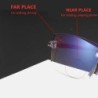 2 perechi noi de ochelari de lectură fără montură pentru bărbați și femei, anti-lumină albastră, bifocali, departe, aproape de m