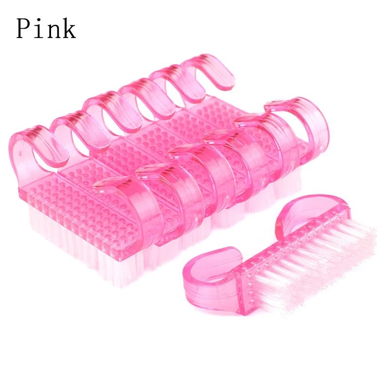 10 buc Perie de curățare a unghiilor din plastic pentru îndepărtarea prafului de unghii moale pentru îngrijirea unghiilor cu ung