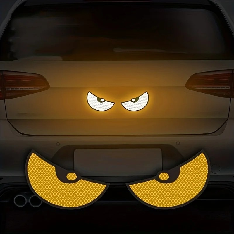 2 bucăți/Set de autocolante reflectorizante pentru mașină - Îmbunătățiți vizibilitatea și siguranța vehiculului dvs. cu autocola