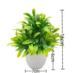 1buc plante artificiale cu ghivece din plastic Verdeață perfectă pentru decorațiuni de casă Birou de birou Decorarea camerei de 
