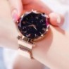 Ceasuri Moda Femei Starry Sky Catarama Magnet Curea Mesh Ceas Diamond Quartz Ceas Rochie Femei