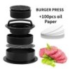 Presă pentru hamburgeri din ABS Presă pentru plăcinte cu carne Mașină de fabricat pentru burgeri umplute cu căptușeală de hârtie