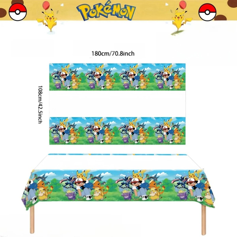 Față de masă Pokemon Decor pentru petrecerea de aniversare Pikachu Față de masă de unică folosință Husă de masă pentru Baby Show