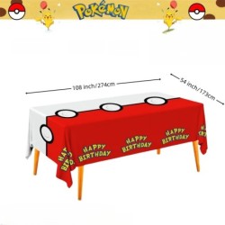 Față de masă Pokemon Decor pentru petrecerea de aniversare Pikachu Față de masă de unică folosință Husă de masă pentru Baby Show