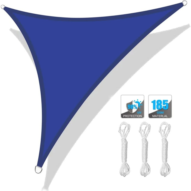 Vele de umbră triunghiulare pentru exterior, 5M/3M/2M, pentru terase, cu blocare UV, baldachin, parasolar, curte, gazon, grădină