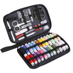 Kit complet de cusut cu fire, ace, foarfece, bandă de măsurare, butoane, portabil, călătorie, broderie, lucru manual, set de ins