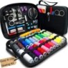 Kit complet de cusut cu fire, ace, foarfece, bandă de măsurare, butoane, portabil, călătorie, broderie, lucru manual, set de ins