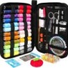 Kit complet de cusut cu fire, ace, foarfece, bandă de măsurare, butoane, portabil, călătorie, broderie, lucru manual, set de ins