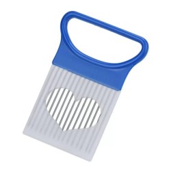 Feliați ceapa fără efort cu acest feliator de ceapă colorat, din oțel inoxidabil, pentru bucătărie, suport pentru chipsuri de ca