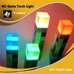 Lampă de masă reîncărcabilă MC Game Torch Light Brownstone LED Night Light USB reîncărcabilă pentru dormitor Lampă de masă cadou