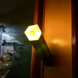 Lampă de masă reîncărcabilă MC Game Torch Light Brownstone LED Night Light USB reîncărcabilă pentru dormitor Lampă de masă cadou