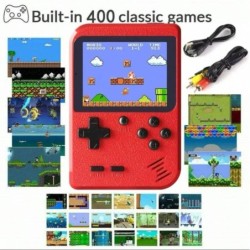 O consolă de jocuri portabilă mică pentru copii, cu jocuri clasice retro roșii, cu sute de încărcătoare de jocuri, poate fi cone