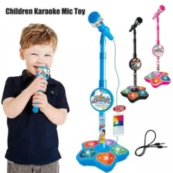 Microfon pentru copii cu suport Karaoke Cântec Instrument muzical Jucării pentru antrenamentul creierului Jucărie educațională C