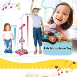 Microfon pentru copii cu suport Karaoke Cântec Instrument muzical Jucării pentru antrenamentul creierului Jucărie educațională C
