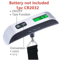 Cântar portabil digital LCD Display 110lb/50kg bagaje electronice agățate valiza călătorie cântărește bagaje sac greutate echili