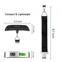 Cântar portabil digital LCD Display 110lb/50kg bagaje electronice agățate valiza călătorie cântărește bagaje sac greutate echili