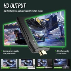 Consolă de jocuri video Stick Lite 4K HD, controler wireless dublu pentru 10000 de jocuri retro, cadou de Crăciun pentru copii