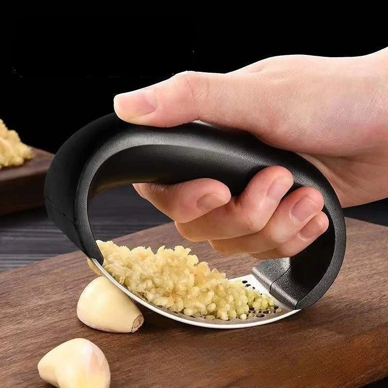 Concasor pentru presa de usturoi din oțel inoxidabil Tocator manual de tocat usturoi Instrument de tocat usturoi Fructe Legume I