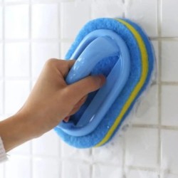 Perie de curățare cu mâner burete de bucătărie ștergător îngroșător baie faianță burete de curățare uz casnic îndepărtarea petel