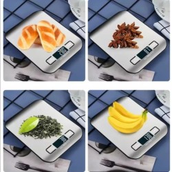 Cântar electronic digital de bucătărie cu afișaj LED 5kg/1g, panou din oțel inoxidabil, cântare electronice pentru bijuterii și 