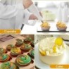 Poșete și vârfuri din silicon, set de decorare tort DIY cu duză din oțel inoxidabil, instrument de copt din silicon reutilizabil