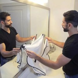 Șorț de ras masculin, șorț de barbă, prinzător de barbă, pelerină, îngrijire, bavete, păr ras, bavete pentru adulți, bărbierit, 