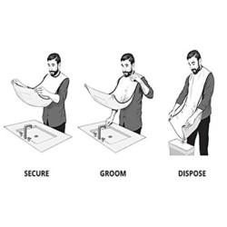 Șorț de ras masculin, șorț de barbă, prinzător de barbă, pelerină, îngrijire, bavete, păr ras, bavete pentru adulți, bărbierit, 
