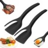 Nou 2 în 1 Grip Flip Spatula Tongs Ou Flipper Spatula Nylon Non Stick Coating Pancake Fish French Toast Omelet Making Tools