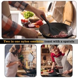 Nou 2 în 1 Grip Flip Spatula Tongs Ou Flipper Spatula Nylon Non Stick Coating Pancake Fish French Toast Omelet Making Tools