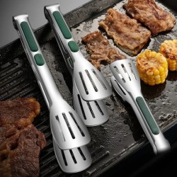 1 buc anti-alunecare din oțel inoxidabil clește de alimente carne salată pâine clip gratar grătar bufet clemă instrumente de găt