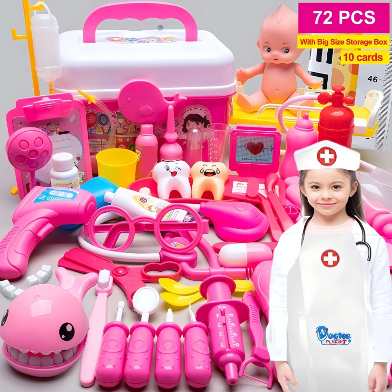 Trusă de doctor pentru copii, jucării pentru fete și băieți, joc de rol, costum educativ de dentist, kit medical, joc de rol