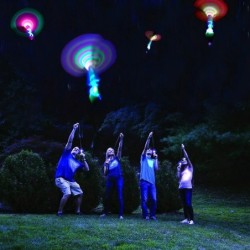10PCS în aer liber strălucitoare rachetă bliț LED lumină noapte copii luminoase Slingshot jucării strălucitoare Slingshot elasti