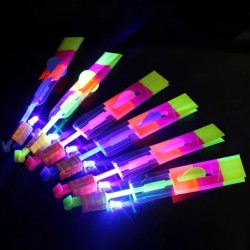 10PCS în aer liber strălucitoare rachetă bliț LED lumină noapte copii luminoase Slingshot jucării strălucitoare Slingshot elasti