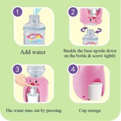 Copii Mini Dual Water Dispenser Jucărie Drăguț Apă Suc Lapte Potabilă Fântână Simulare Bucătărie Jucării pentru Băieți Fete Cado