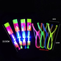 Jucărie luminoasă uimitoare Săgeată Jucării cu lumină LED Petrecere în aer liber Cadou distractiv Bandă de cauciuc Catapultă car