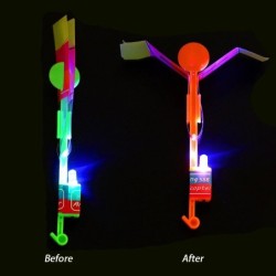 Jucărie luminoasă uimitoare Săgeată Jucării cu lumină LED Petrecere în aer liber Cadou distractiv Bandă de cauciuc Catapultă car