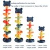 2-7 straturi pistă rulantă cu bile turn grămadă jucărie educativă timpurie pentru bebeluși pistă rotativă stivuire jucărie educa