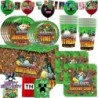 Desene animate Miner Craftings Pixel tacâmuri set temă ziua de naștere petrecere decor ceașcă farfurie șervețel tort față de mas